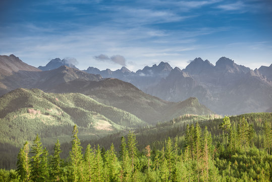 Rocky summits of Tatra Mountains - view from Glodowka
