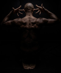 Male dancer with bare torso