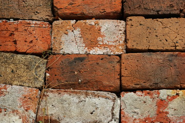 Weathered brown old brick walls - Nice industrial background