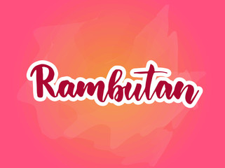 Rambutan lettering