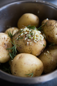 Rosemary potatoes with garlic.