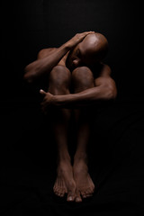 Male dancer with bare torso