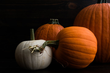 Rustic Grouping of Whole Pumpkins