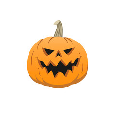 Halloween pumpkin flat design vector illustration art