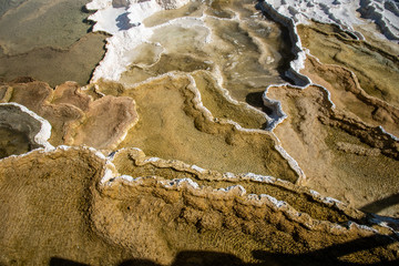 Mineral pools generated by a hot spring