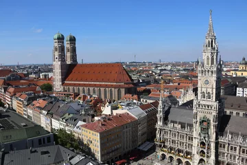 Deurstickers Ausblick vom Alten Peter auf die Münchner Altstadt © Larue-Fotografie