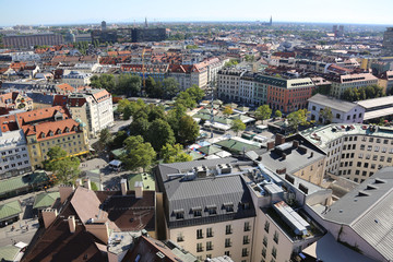 Ausblick vom Alten Peter auf die M&uuml;nchner Altstadt
