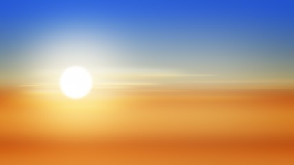 Sunset gradient background sunrise sun, bright summer.