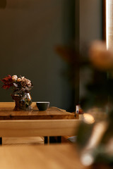 Cup of espresso in the interior