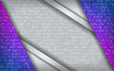 Modern abstract blue purple tech white with overlap background.