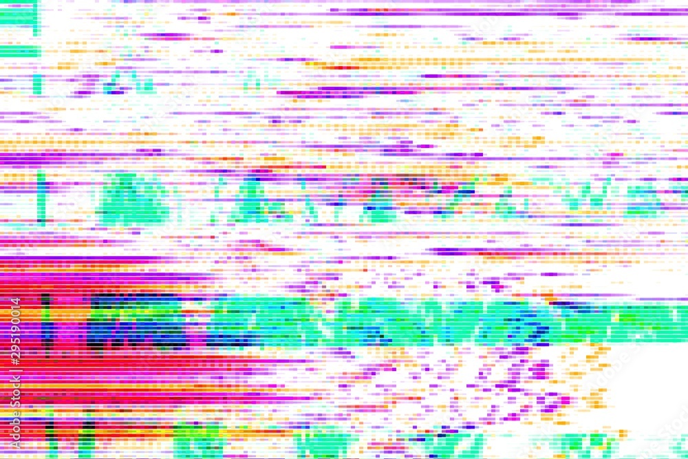 Wall mural computer digital glitch abstract background, design error.