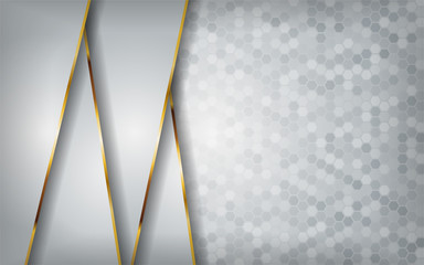 luxurious modern abstract white with golden lines background.