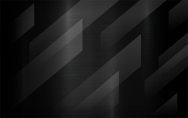 Fototapeta premium Black brush metal abstract geometric background with transparency abstract layer. modern geometric technology.