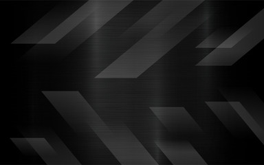 Black brush metal abstract geometric background with transparency abstract layer. modern geometric technology.