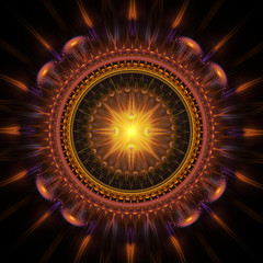 Vivid fractal mandala