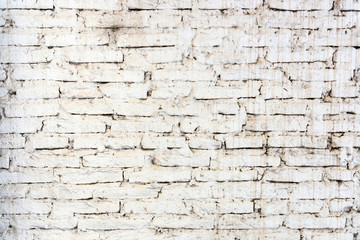 Texture brick wall of white color