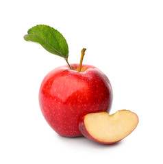 Fototapeta na wymiar Ripe apple on white background