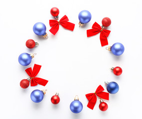 Beautiful Christmas composition on white background