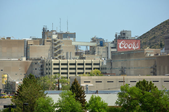 GOLDEN, COLORADO, USA - September 4, 2017: The Coors Brewing Company maintains the world's largest single-site brewery in Golden, Colorado. 