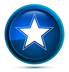 Star icon elegant blue round button illustration