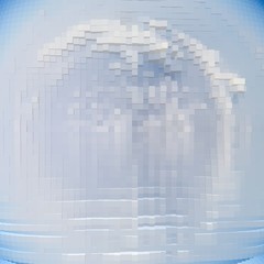 Abstract cube 3d extrude background, render digital.