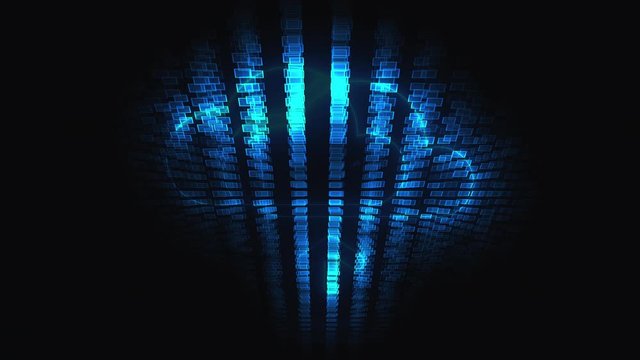 3d rendering technology and internet animation icons. Computer generation neon SEO icon on blurry background.