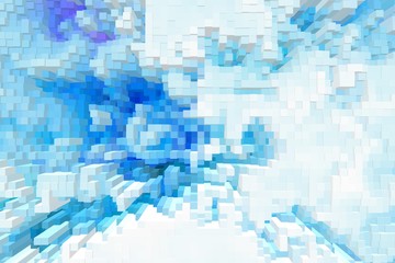 Abstract cube 3d extrude background, wallpaper art.