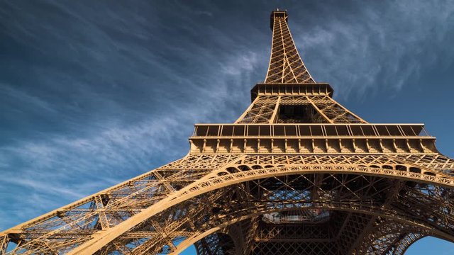 hyper lapse, Eiffel tower, Paris. France