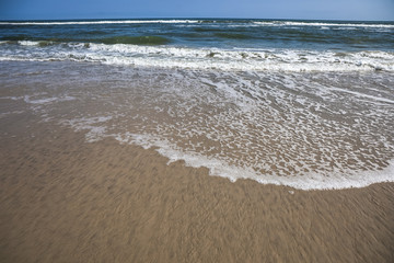 Ocean Tide at South Ocean Beach at Assateague Island
