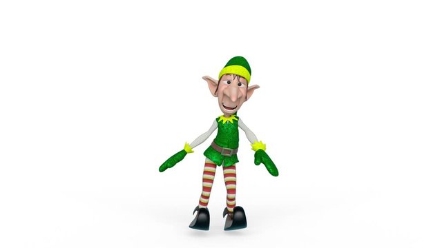 elf santa helper dancing 