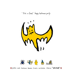 (정사각)할로윈 포스터 / 손으로 그린 할로윈 그림