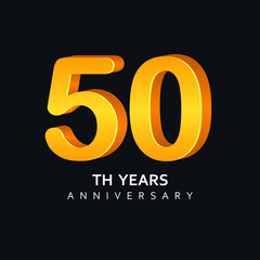 50 Year Anniversary Vector Template Design Illustration