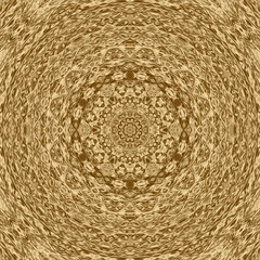 Gold symmetry pattern and geometric golden design, seamless wallpaper.