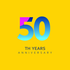 50 Year Anniversary Vector Template Design Illustration
