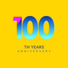 100 Year Anniversary Vector Template Design Illustration
