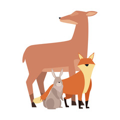 cartoon deer and fox design