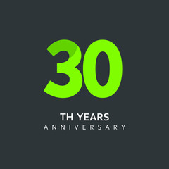 30 Year Anniversary Vector Template Design Illustration