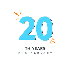 20 Year Anniversary Vector Template Design Illustration