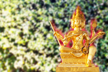 Brahma God creator The destiny of all things Isolated from the white background