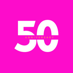 50 Year Anniversary Vector Template Design Illustration