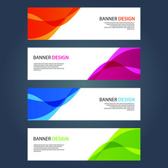 Naklejka premium Vector Abstract design banner web template