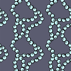 Beautiful seamless background with threads of pearl. vector illustration