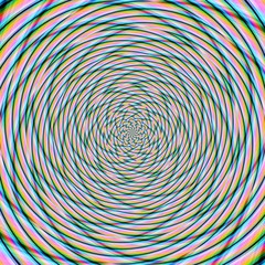 Fototapeta na wymiar Illusion background spiral pattern zig-zag, hypnotic swirl.