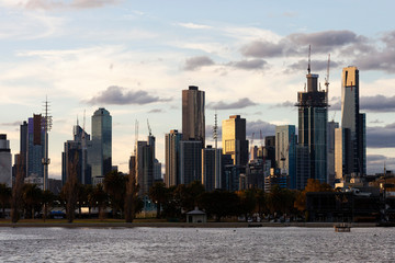 Melbourne CBD bathing in beautiful afternoon light.