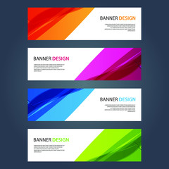 Naklejka premium Vector Abstract design banner web template