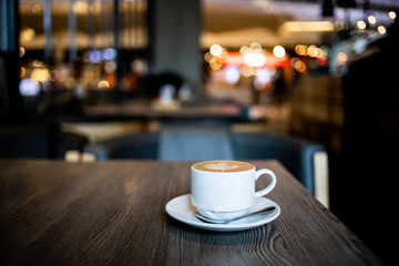 coffee latte art in coffee shop