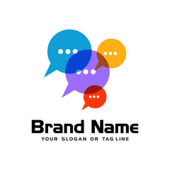 Creative logo design Vecktor chat template with colorful styles