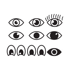 Eye icon logo vector design template