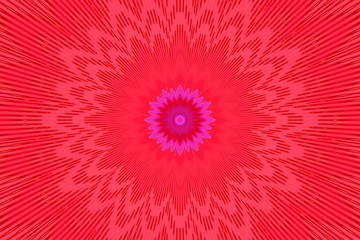 background red kaleidoscope flower pattern. ceramic hypnotic.