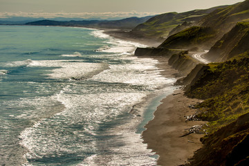The dramatic and rugged coastline of Gisborne New Zealand